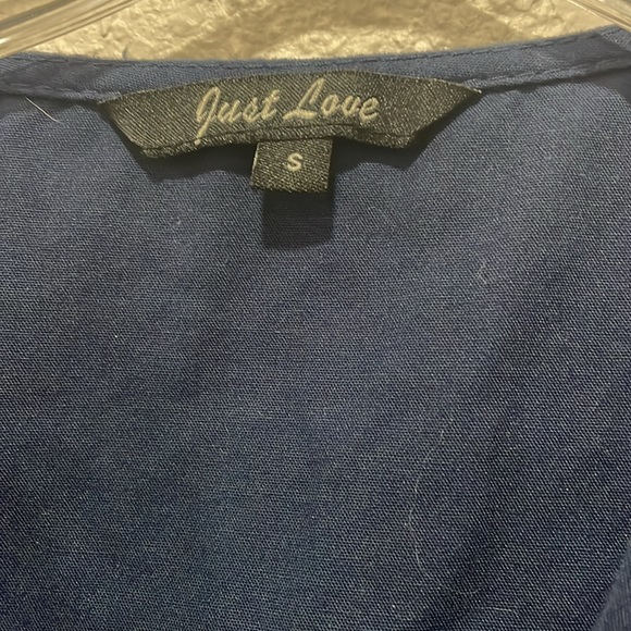 Just Love Scrub Top size small navy blue - Picture 4 of 5